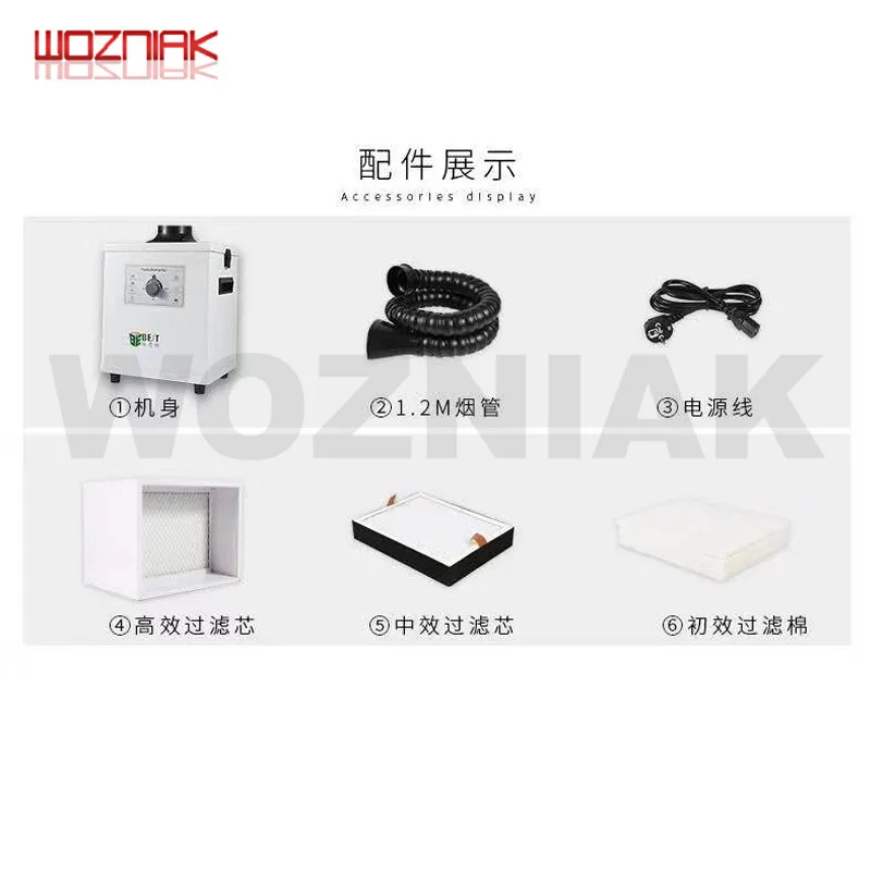 BST Soldering Smoke Cleaner Smoke Dust Purifier Two Heads Smoke Purification Fume Extractor Air Cle