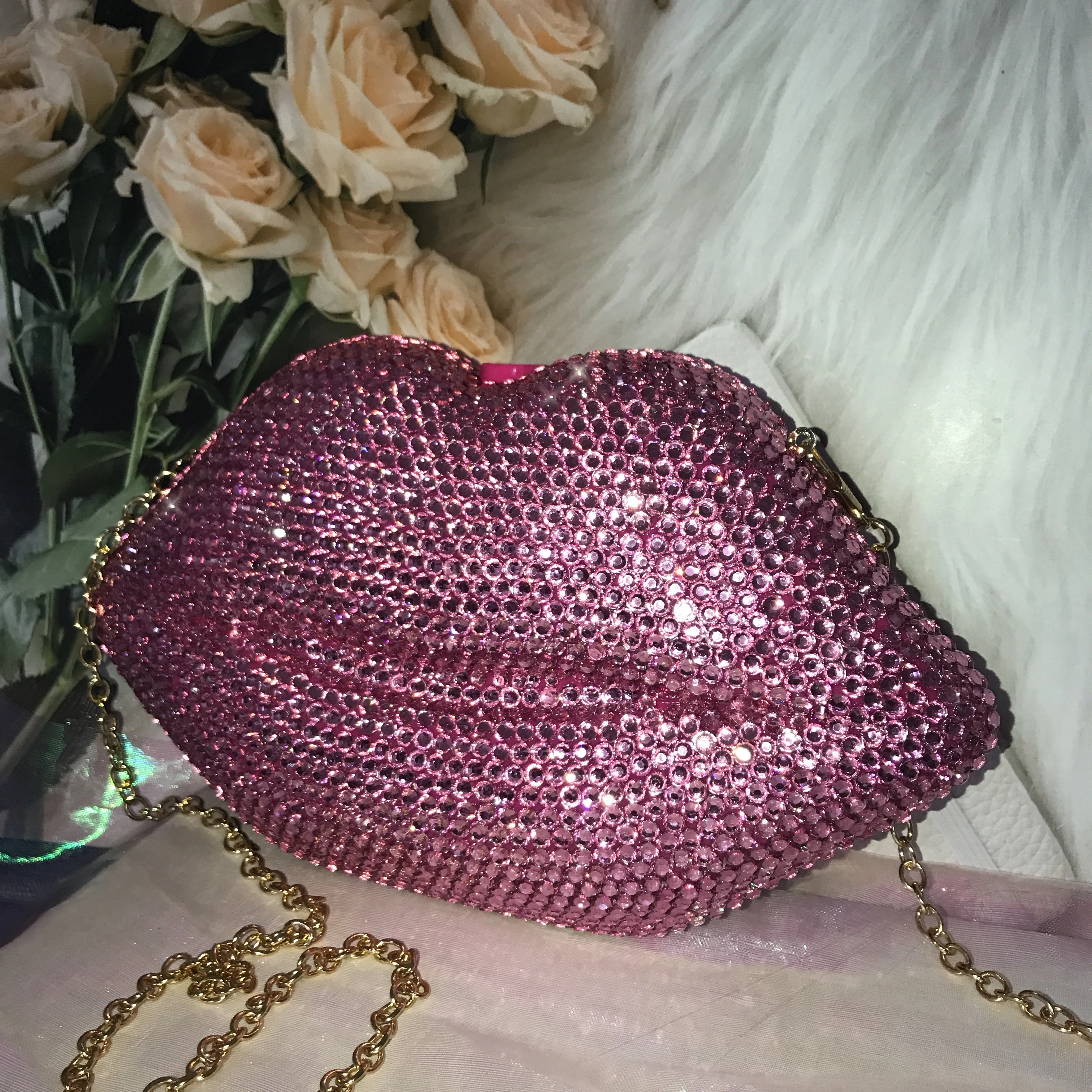 Monederos de diamantes de con labios rojos para mujer, carteras de lujo para boda, fiesta de noche, bolso Sexy labios calientes, bolsos de mano con diamantes|Bolsas de almacenamiento| - AliExpress