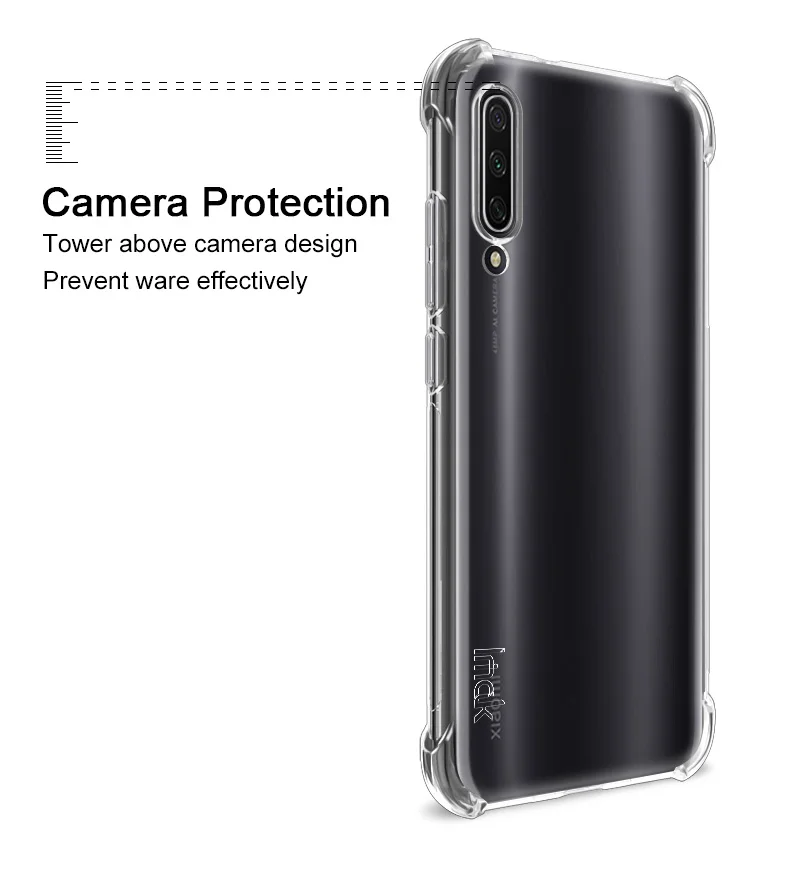 Xiaomi mi A 3 Кристальный чехол IMAK 360 Защита Xiaomi mi A3 чехол мягкий прозрачный задняя крышка для Funda Xiaomi mi 3A чехол mi A3