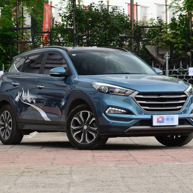 Для hyundai Tucson передние фары прозрачные абажуры лампы оболочки маски фары крышка объектива фары - Цвет: Left and Right