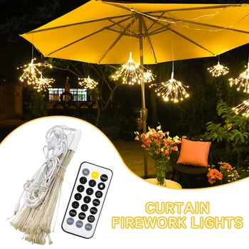 

480LED DIY Fireworks String Lights For Garden Decoration Bouquet String Christmas Festive Fairy Lights Outdoor Waterproof Lamps