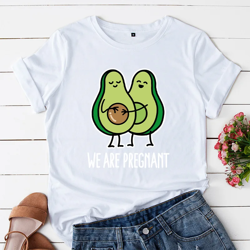 

Cute Tee Femme Summer Tops Casual Cotton Funny T-Shirt Women Naked Banana Cartoon Print Short Sleeve O-Neck T
