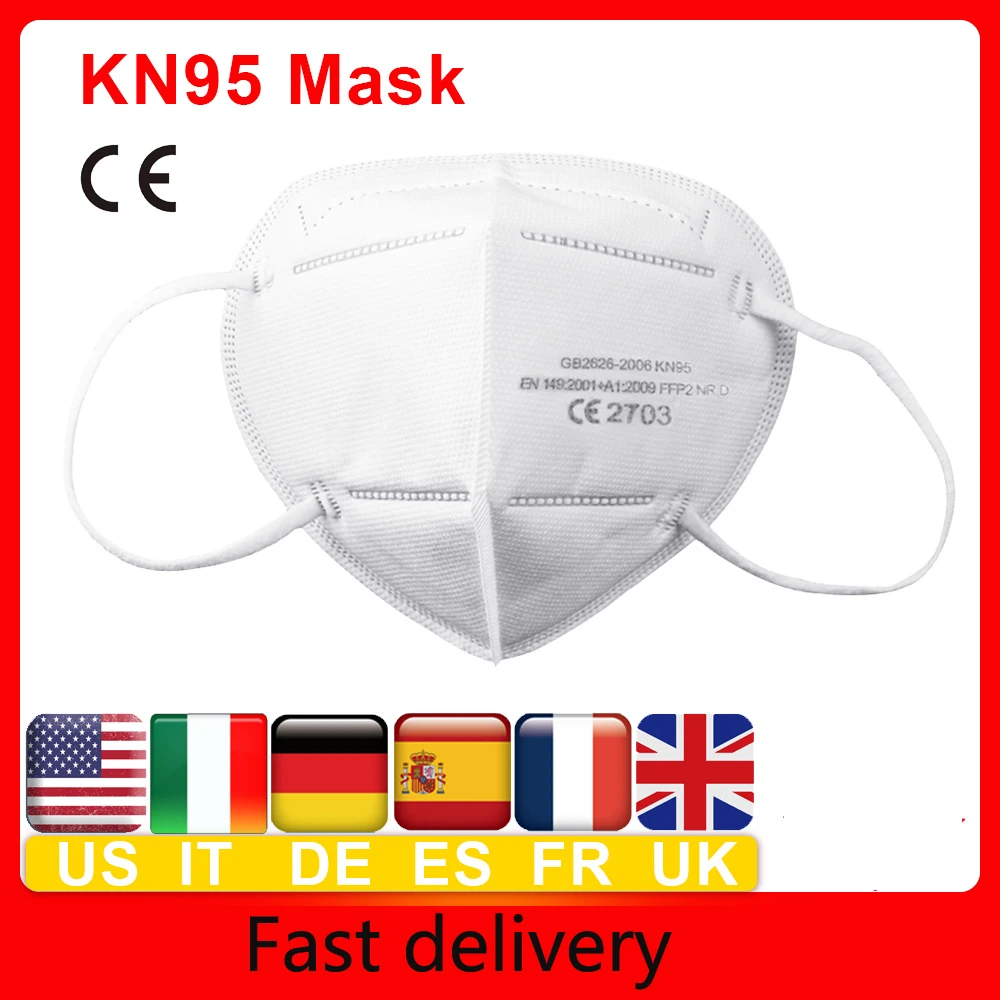 

mask Face Masks 5 Layers 95% Filtration 100/60/20psc Mouth Cover Dustproof Face Cover Features Mascarillas
