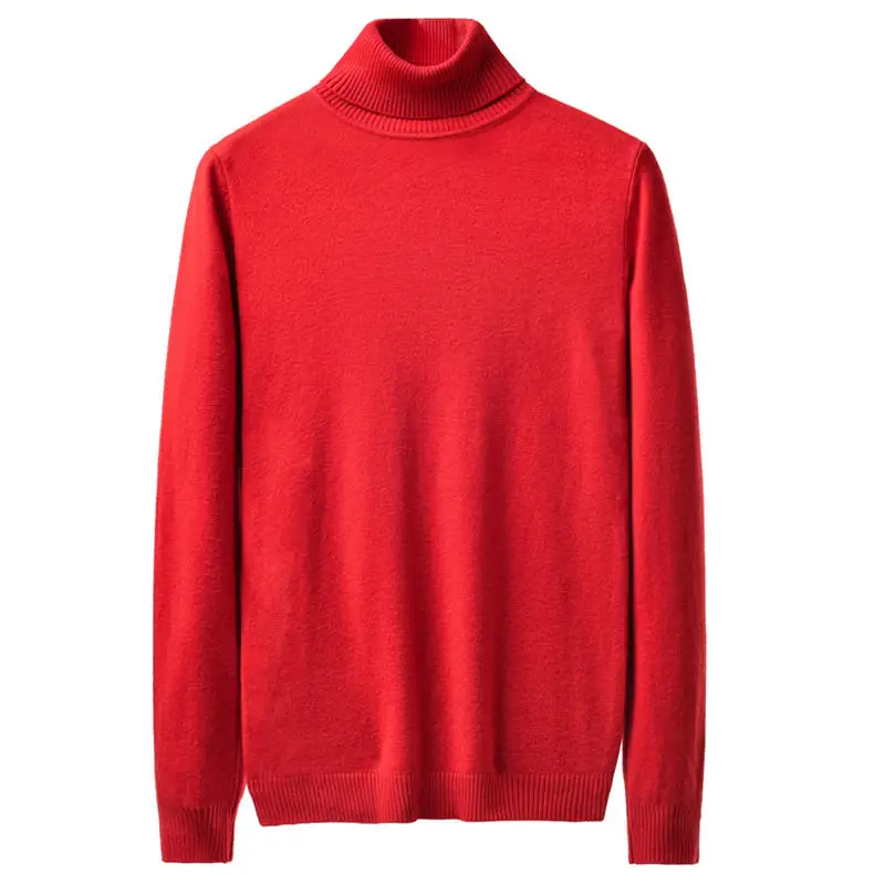 High-Neck Sweater Men Pullovers Quality Male Turtlenck Pullover Men Autumn Winter Thicken Turtle-neck Sweaters Mens MuLS Brand 5
