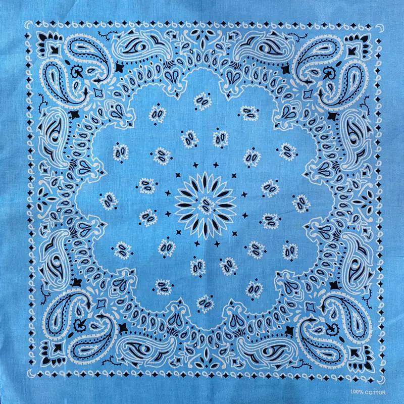 New Fashion Hip Hop 100% Cotton Bandana Square Scarf 55cm*55cm Black Red Paisley Headband Printed For Women/Men/Boys/Girls - Image 64