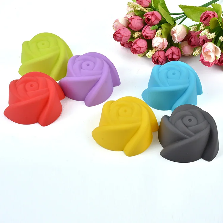 

Silicone Cupcake Mold Fondant Pan 3D Small Rose Shaped Kitchen Baking Pastry Tools Cake Decorating Tools 6/12PCS Muffin Cupcake