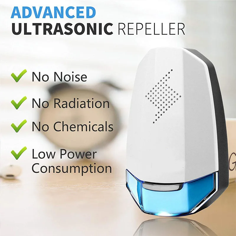 

Ultrasonic Repellent Mosquitoes Insect Killer for Cockroaches Mice Rats Ants Bugs Flies VJ-Drop