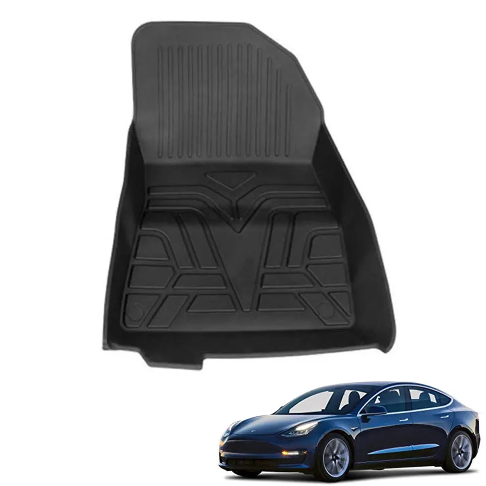Нескользящие автомобильные коврики для Tesla модель 3 на заказ подходит для любой погоды напольный коврик экологически чистый TPE коврик авто аксессуары