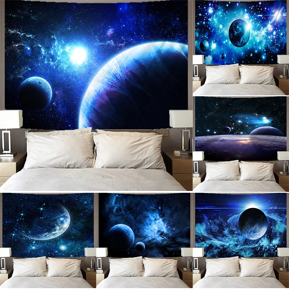 Planets Space Galaxy Universe Printed Tapestries Bedroom Decor Wall Hanging Home Decoration | Дом и сад