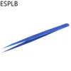 ESPLB Ultra Thin Slim Tweezers Flying Line Blue Stainless Steel Sharp Hardened Industry Tweezers Mobile Phone Repair Hand Tools ► Photo 2/4