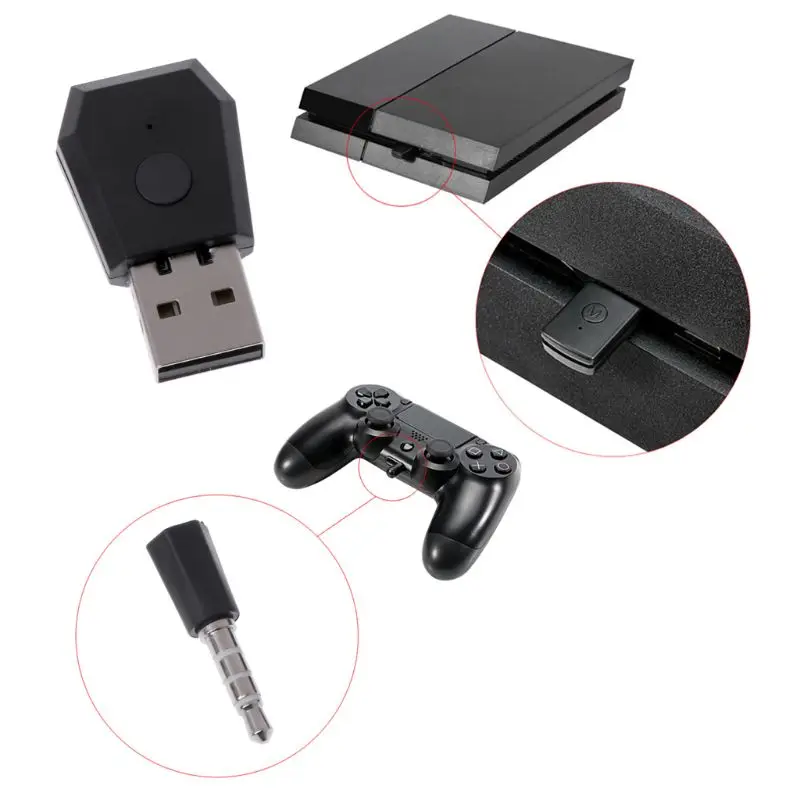 USB адаптер Bluetooth передатчик для PS4 Playstation Bluetooth 4,0 гарнитуры приемник наушники ключ