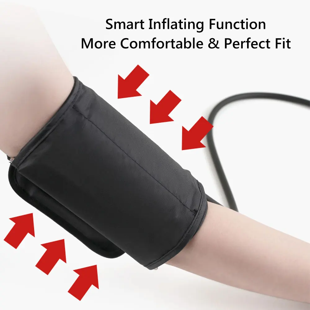 Electronic Automatic Digital Upper Arm Blood Pressure Monitor Heart Beat Rate Pulse Meter Tonometer Sphygmomanometers Pulsometer