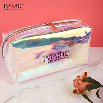 

IMAGIC Laser Fashion Female Cosmetic Bag Portable Waterproof Travel Handbag Female Storage Makeup Storage Bag
