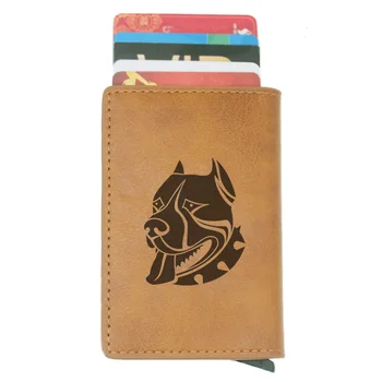 

New Arrivals Family dog Design Rfid Card Holder Men Women Wallets Short Purse Leather Slim Wallets Mini Wallet Gifts