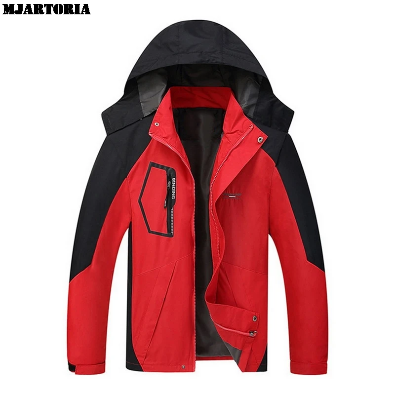 

MJARTORIA Autumn Water-proof Jackets Men Casual Coats Patchwork Male Outerwear Plus size Men's Windbreakers chaqueta hombre New