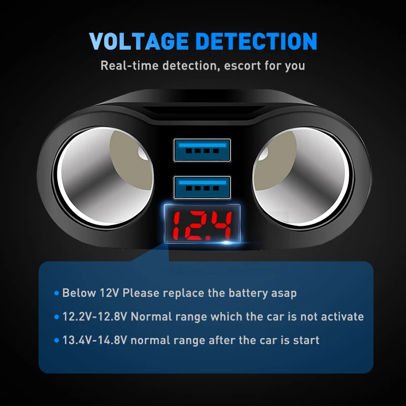 Автомобильный прикуриватель USB разветвитель Разъем конвертер для телефона MP3 DVR 5V