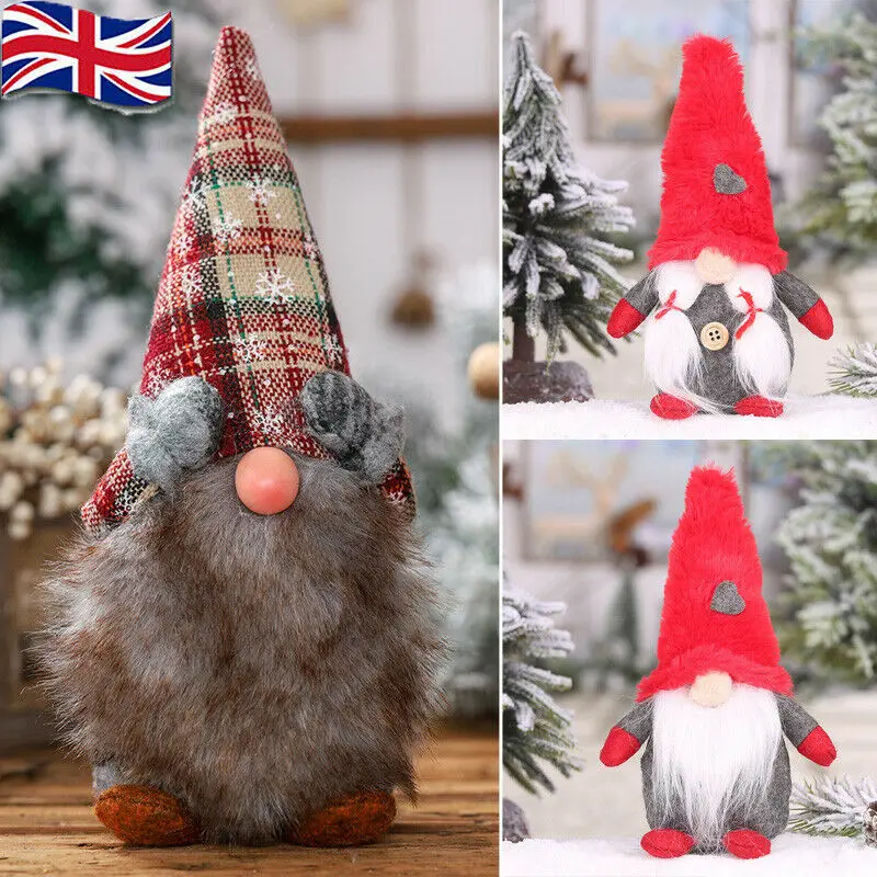 Merry Christmas Long Hat Swedish Santa Gnome Plush Doll Ornament Xmas Tree Decor Home Party Decoration Gifts for Kids Boys Girls | Дом и сад