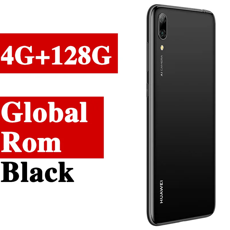 4G 128G Black Мобильный телефон huawei Enjoy 9 huawei Y7 Pro с глобальной ПЗУ, 6,26 дюймов, Восьмиядерный процессор Snapdragon 450, разблокировка лица, 4000 мАч, Android 8,1 - Цвет: 4G 128G Black