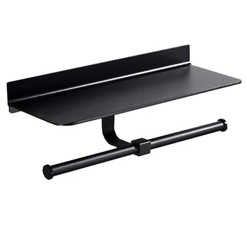 

Kitchen Roll Paper Storage Rack Space Aluminum Shelves Shampoo Holder Bathroom Toilet Paper Holder Organize