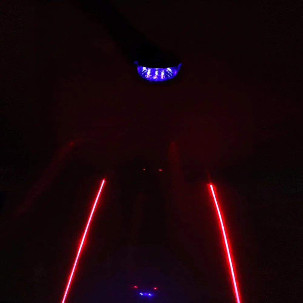 Велосипедные лазерные Габаритные фары 3LED огни езда 7 режимов Оборудование Горный велосипед Предупреждение