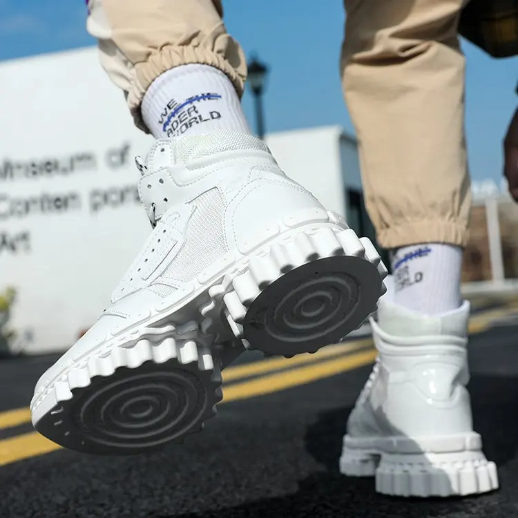 Хип-Хоп рок уличные мужские массивные кроссовки Повседневная обувь Tenis Sapato Masculino кроссовки на платформе корзина Мужская обувь для ходьбы