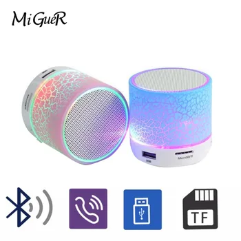 

Mini Wireless Portable Bluetooth Speakers Crack LED USB Radio FM MP3 Stereo Sound Speaker For Computer Mobile Phone