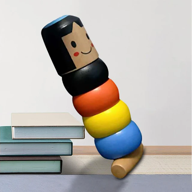 Immortal Daruma Unbreakable Wooden Man Magic Toy New Magic Tricks Close Up Stage Magic Props Comedy Mentalism Fun Toy Accessory 1