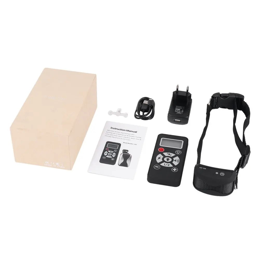 

Portable Adjustable Intensity Waterproof Rechargeable Static Shock Vibration Beep Flashing Modes Remote Dog Training Collar