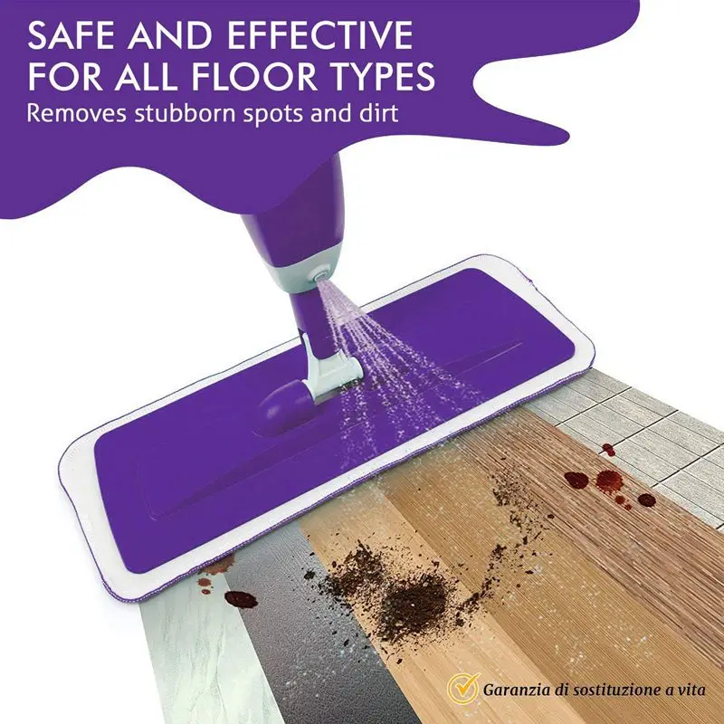 Новые 2 швабры из микрофибры для мытья полов, сменный пакет для метлы, гарантия действительна для мытья полов 42 см x 38 см x 14,5 см