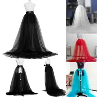 Women Wedding Party Skirt Elegant Tulle Tutu Long Skirt Wedding Party Prom Bandage Mesh Maxi Skirt Solid High Waist Skirts 1