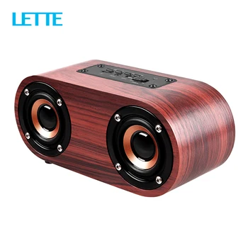 

HIFI Wooden Bluetooth Speaker AUX Input TF Card Playback Wireless Subwoofer Portable Bass Column
