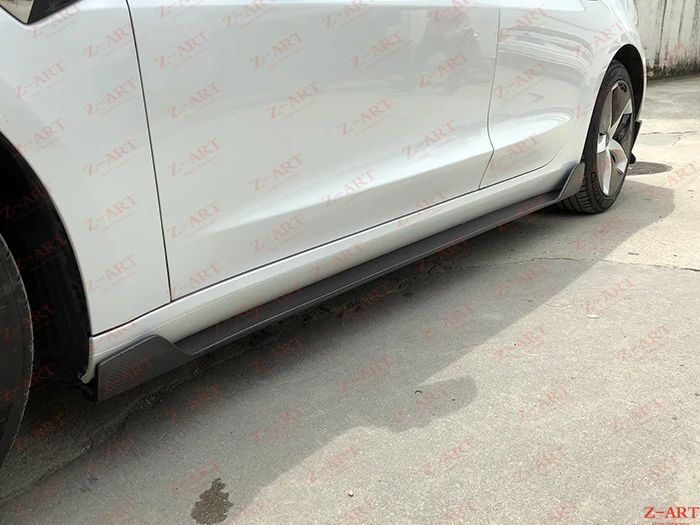 Z ART боковые юбки из углеродного волокна для Tesla model 3 боковая губа Model боковой