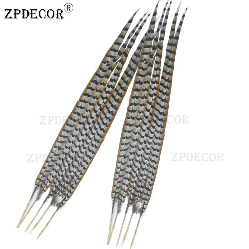 Zpdecor 100-110 см натуральные Reeves венерические перья из хвоста фазана украшения ювелирных изделий - Цвет: Белый
