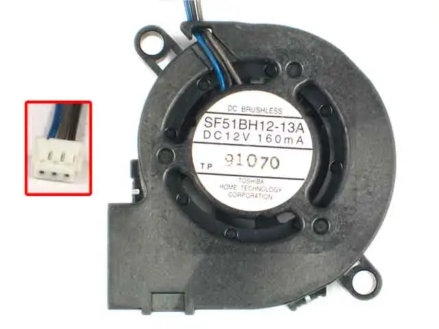 Emacro SF51BH12-13A сервер проектор охлаждающий вентилятор DC 12V 160MA 50x50x20 мм 3 провода