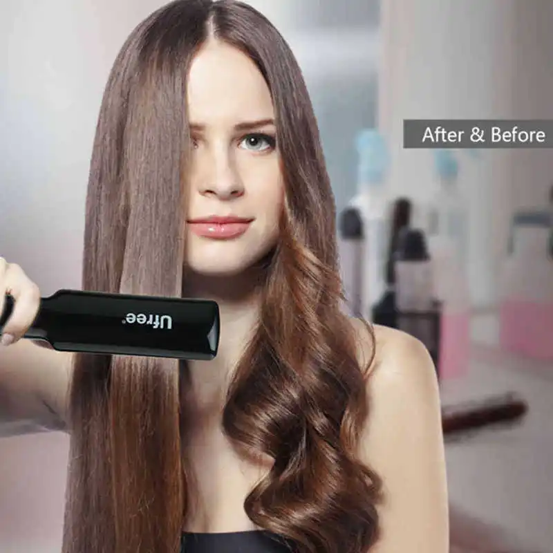 Top Deals Ufree U-327 Lcd Digital Display Electric Control Hair Straightener Fast Ceramic Hair Irons Waver Hairpin Splint Rapid