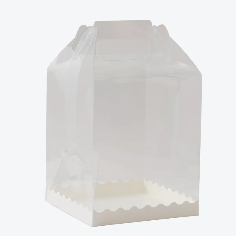 10PCS 3/4/5 Inch Transparent PVC Birthday Cake Packaging Boxes, Gift Boxes for Cake, Pa... - SKU TPCB2056 - UGI Packaging