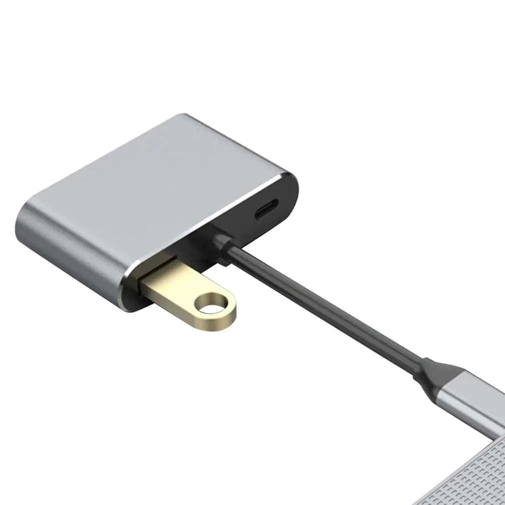 Премиум type C USB 3,1-Usb-C 4K HDMI USB 3,0 кабель-адаптер 3 в 1 концентратор для компьютера портативный бытовой Кабель-адаптер