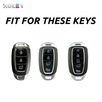 TPU PC Auto Supporto Della Copertura Della Cassa Chiave A Distanza Per Hyundai KONA i30 ix35 Santa Fe TM Solaris Azera Elantra grandeur Accent 2018 2019 - TPU PC Auto Supporto Della Copertura Della Cassa Chiave A Distanza Per Hyundai KONA i30