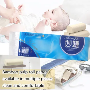 

14pcs Roll Paper Tissue Paper Roll 4 Layer Thickened Household Paper Tissue soft paper toile home outdoor Dripshipping 2020