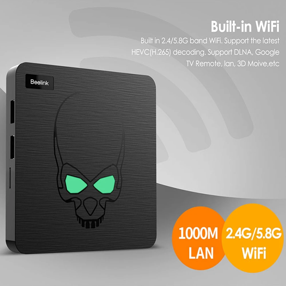 Beelink GT King самый мощный Смарт ТВ приставка Android 9,0 Amlogic S922X голосовой пульт дистанционного управления 2,4G 5G WiF1000Mbps USB 3,0 Поддержка 4K HD