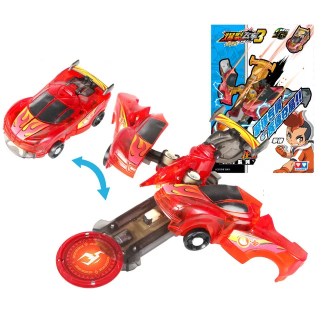 

Classic Toy Screechers Wild Burst Speed Deformation Car Action Figure 360 Degree Burst Transformation Car Toy Red
