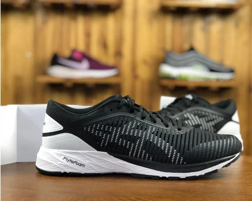 Оригинальные новые аутентичные ASICS DynaFlyte-2 стабильность Мужская обувь ASICS спортивная обувь уличная Walkng бег Tianjiao - Цвет: Black
