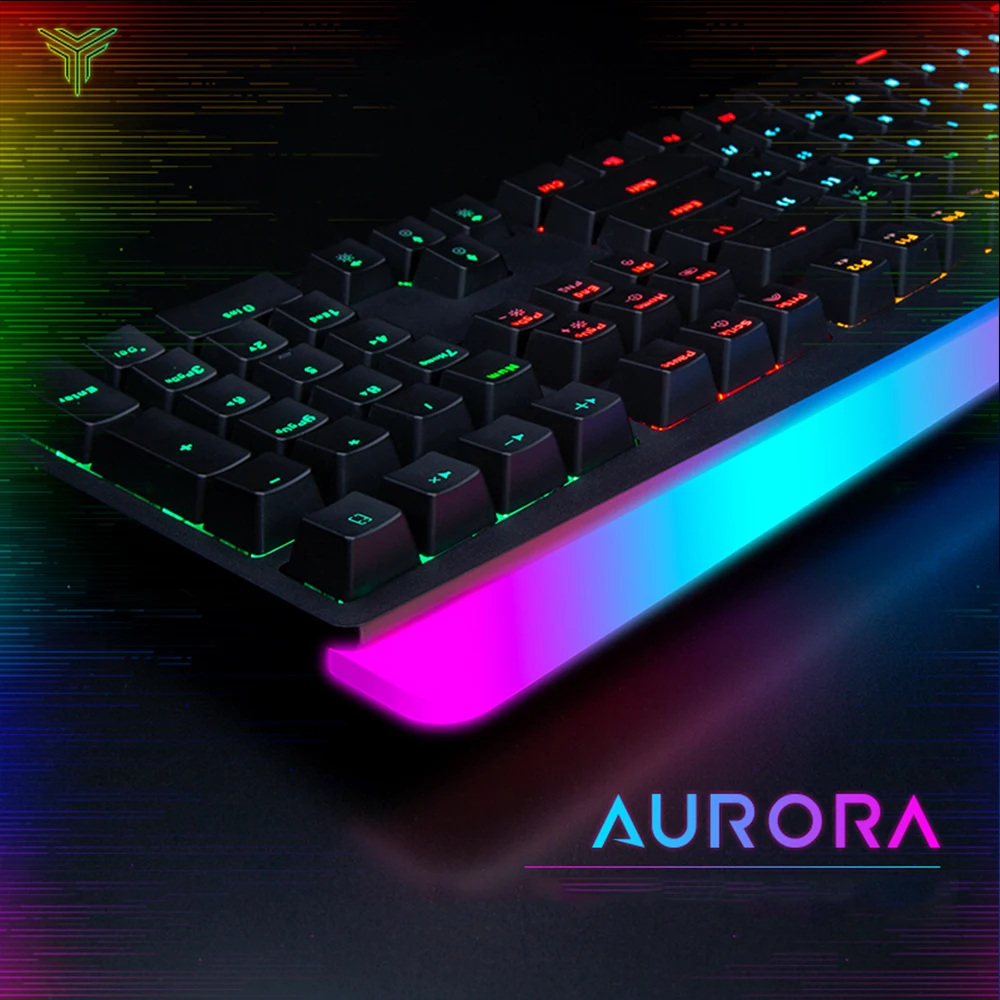  TEAM WOLF Profession Gaming mechanical keyboard RGB backlit USB wired Optical axis Russian / Englis
