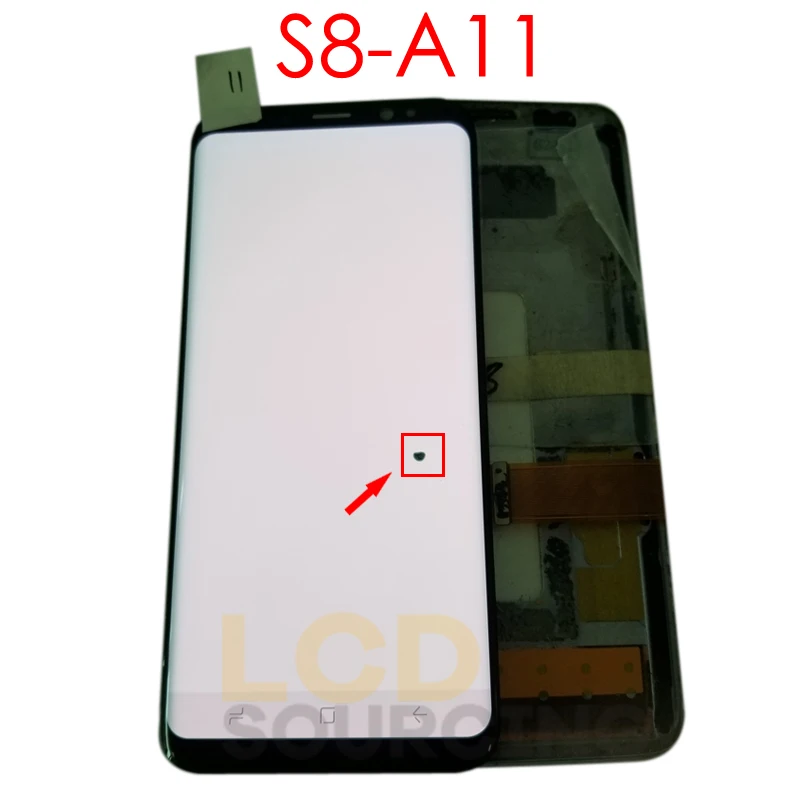 Amoled дефект Dead Pixel для samsung Galaxy S8 ЖК G950 G950F сенсорный экран дигитайзер для samsung s8+ plus G955 G955F ЖК замена