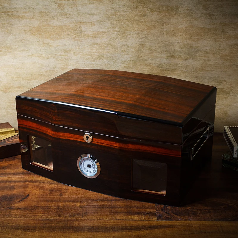 100 Cigar Cabinet Humidor Case Cedar Wood Box w/Hygrometer&Humidifier Fit Cohiba
