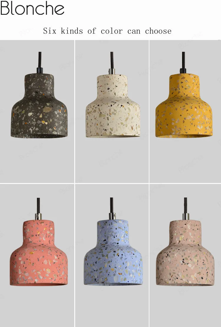Modern Cement Pendant Lights Industrial Led Hanging Lamps for Living Room Restaurant Bar Counter Art Decor Lighting Fixtures E27