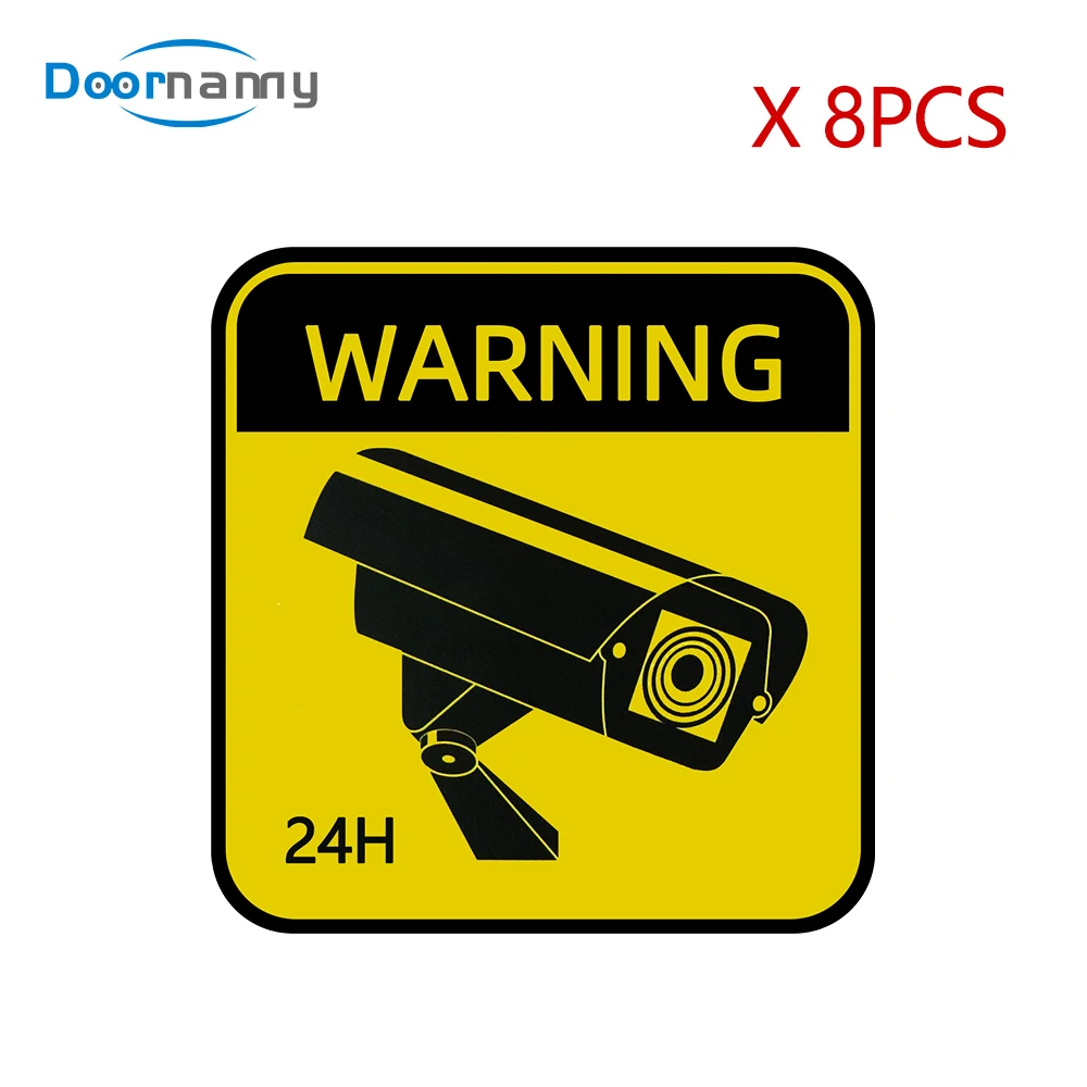 Doornanny 8 шт./лот Водонепроницаемый солнцезащитный Предупреждение ющие знаки Домашняя безопасность CCTV сигнализация наклейки сильный самоклеющийся дизайн знак - Цвет: Type1