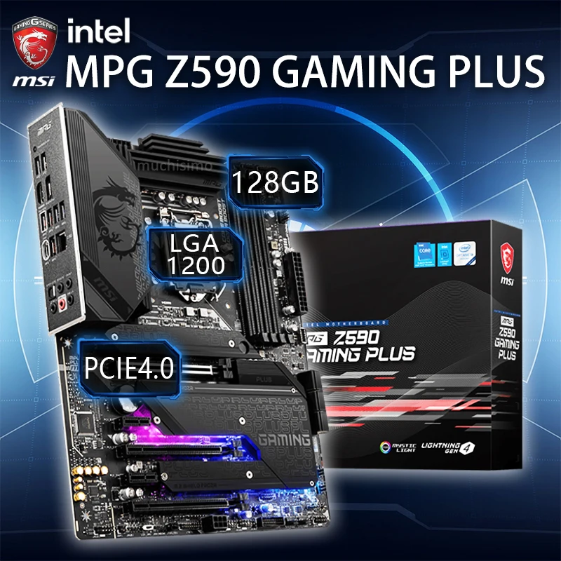 Lga 1200 Msi Mpg Z590 Gaming Plus Motherboard Ddr4 5333(oc)mhz Pcie 4.
