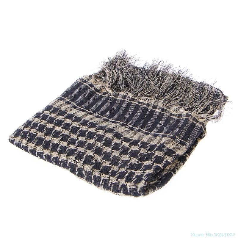 Бежевый Военный Тактический Keffiyeh Шарф в арабском стиле для охоты, велоспорта, шаль для головы, Армейский Камуфляж M7DC - Цвет: Бежевый