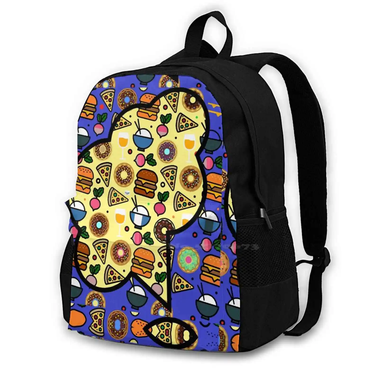 

Pizza Is My Life Teen College Student Backpack Laptop Travel Bags Pizza A Bite Of Pizza Delicious Pizza Funny Pizza Burger